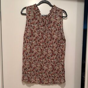 LOFT Brown Sleeveless Blouse